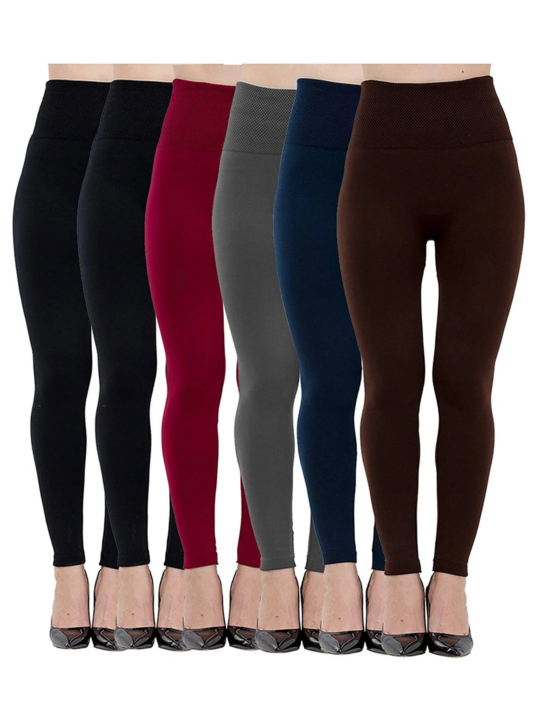 Women's Fleece Lined Leggings High Waist Soft Warm Winter Pants Slim for Women One Size