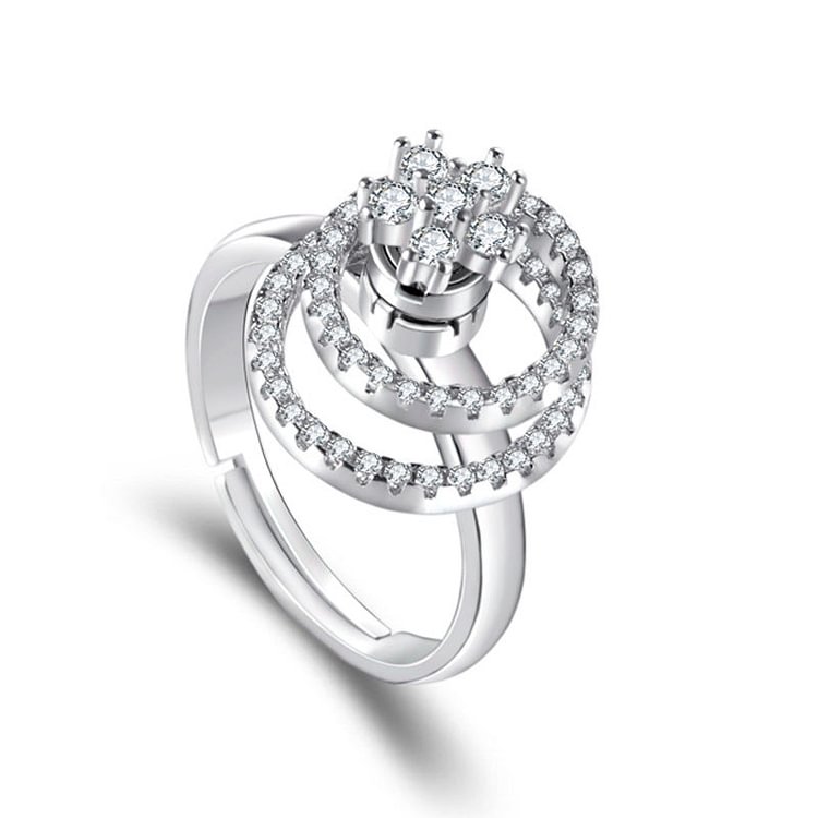 S925 Silver Rotatable Open Ring