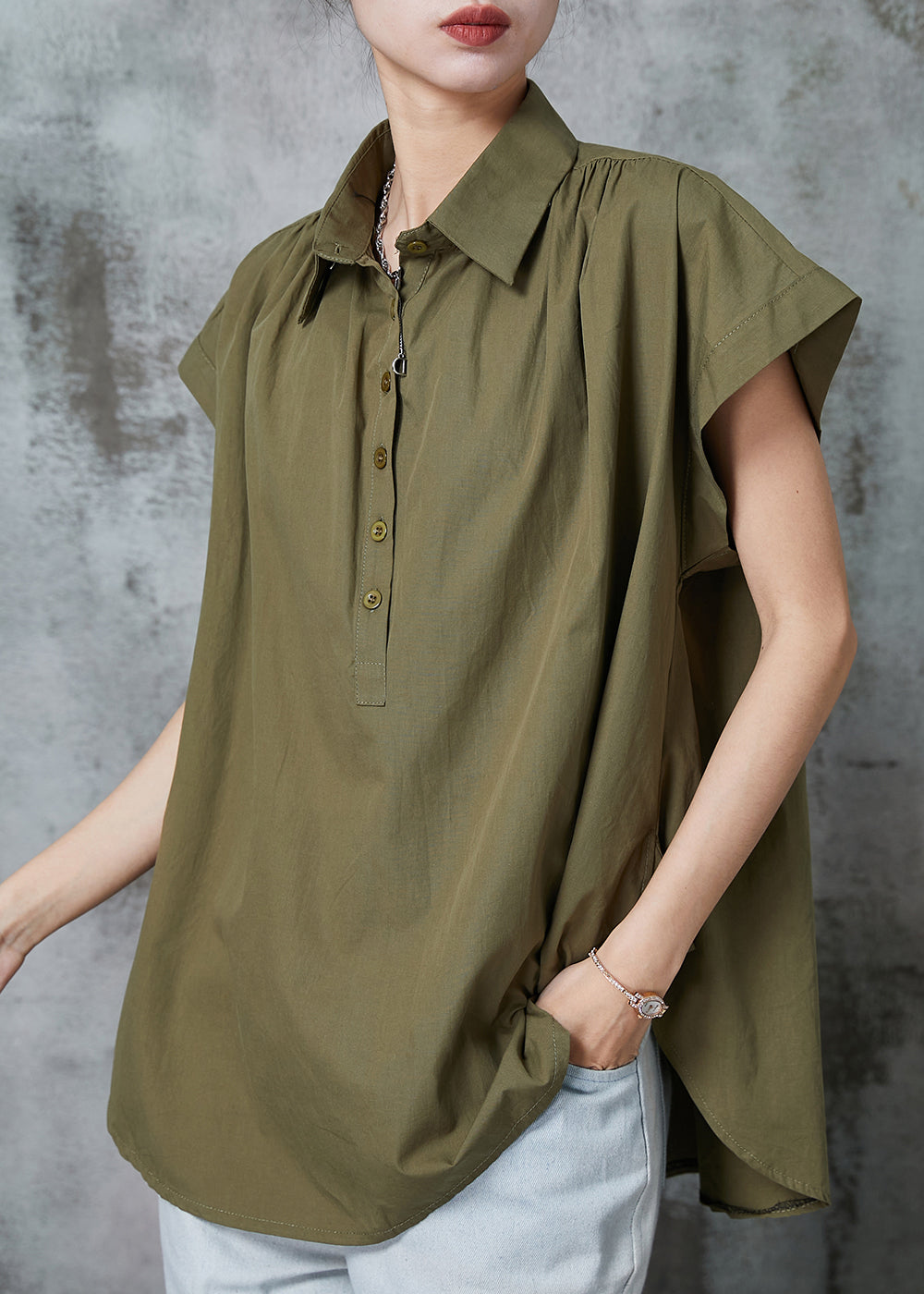 Tigy Oversized Cotton Blouse