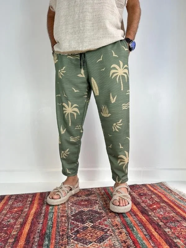 Men's Coconut Print Casual Pants