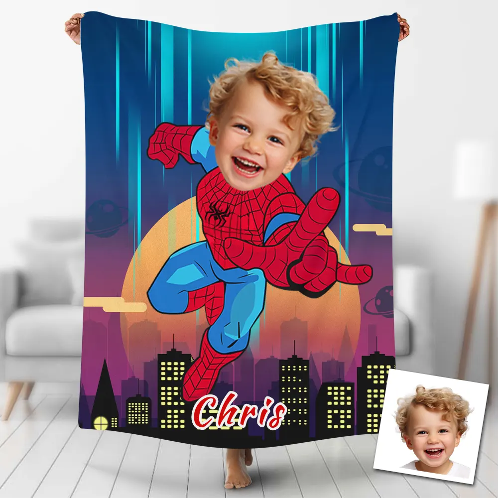 Custom Blankets Personalized Spiderman Hot Superhero Blanket