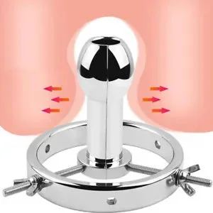 pornhint Pornhint Staniless Steel Adjustable Back Dilator Plugs Privates Speculum Chastity Device