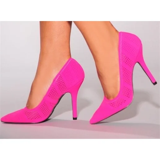 Hot Pink Pointed Toe Pumps Vdcoo