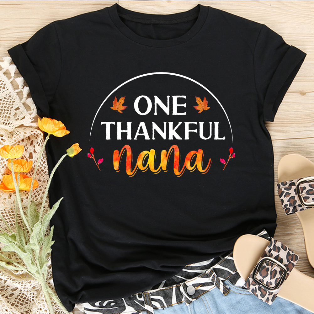 One Thankful Nana Gifts T-Shirt-08465-Guru-buzz