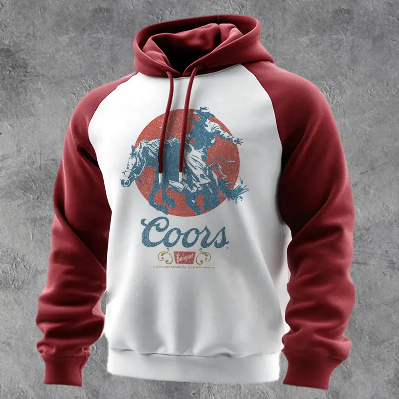 Stylish Contrast Color Hoodie