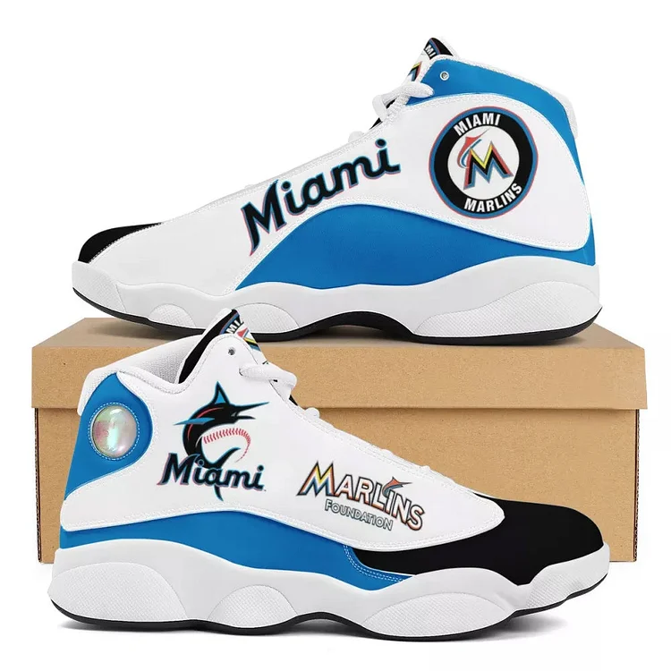 Miami Marlins Printed Unisex Basketball Shoes