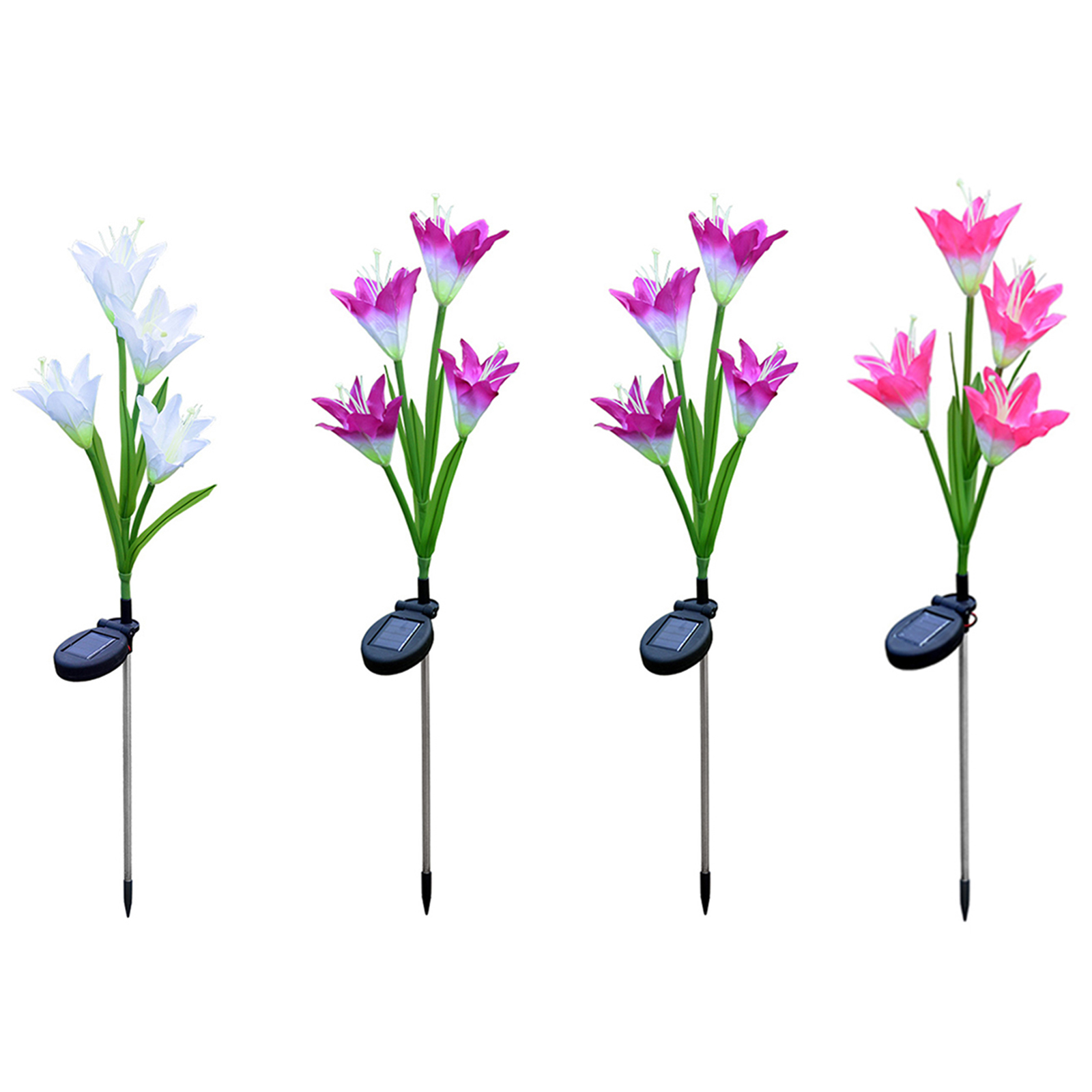 Solar Stake - 4 Pack, LED Lily Flower , Color Changing-Landscape Ligjht, 501 Original
Solar Stake - 4 Pack, LED Lily Flower , Color Changing-Landscape Ligjht, 501 Original