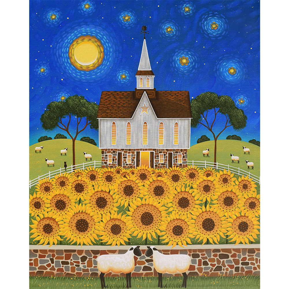 Sunflower House - Round Drill Diamond Painting - 30*40CM, 501 Original 
Sunflower House - Round Drill Diamond Painting - 30*40CM, 501 Original