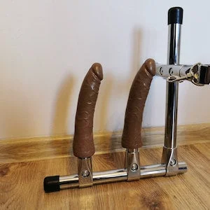 pornhint Pornhint Restraints spreader bar BDSM mature torture vagina bondage cuffs with dildo
