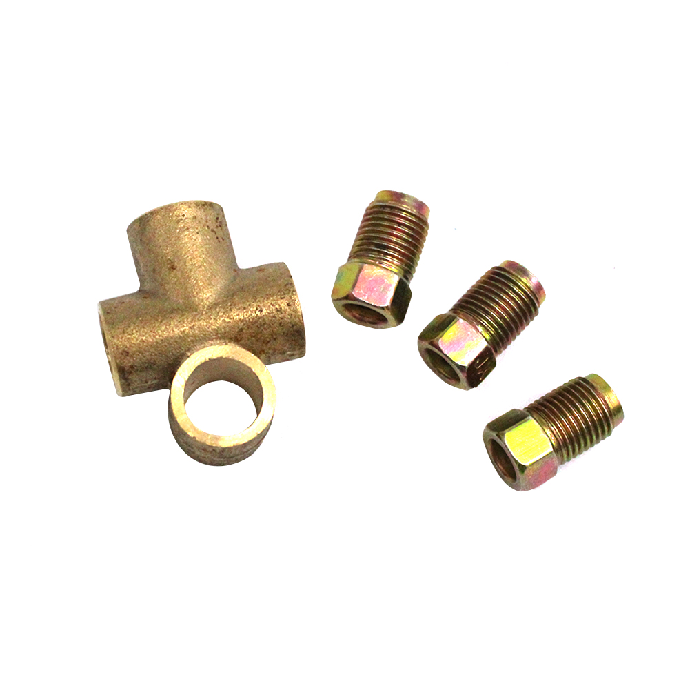 3 Way Tee Piece Brake T M10 Union + 3 Male Nuts for 3/16 inch Brake Pipe, 501 Original
3 Way Tee Piece Brake T M10 Union + 3 Male Nuts for 3/16 inch Brake Pipe, 501 Original