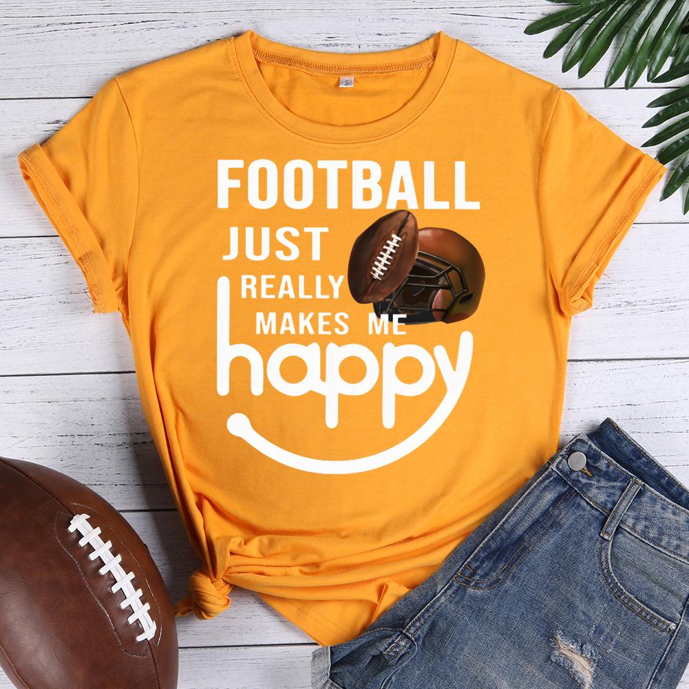 Football just really makes me happy Round Neck T-shirt-0020334-Guru-buzz