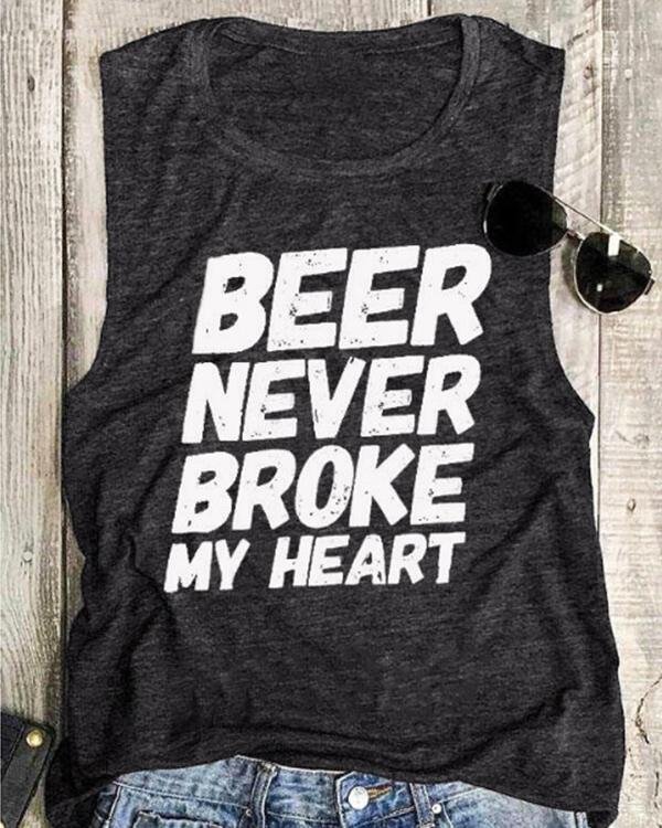 Letter Print Summer Casual Tank