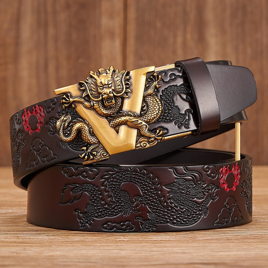 3.8CM Thick Real Genuine Leather Strap Male Belt Fashion Men's Luxury  Designer Cowskin Belts For Jeans Pin Buckle Ceinture Homme in 2023