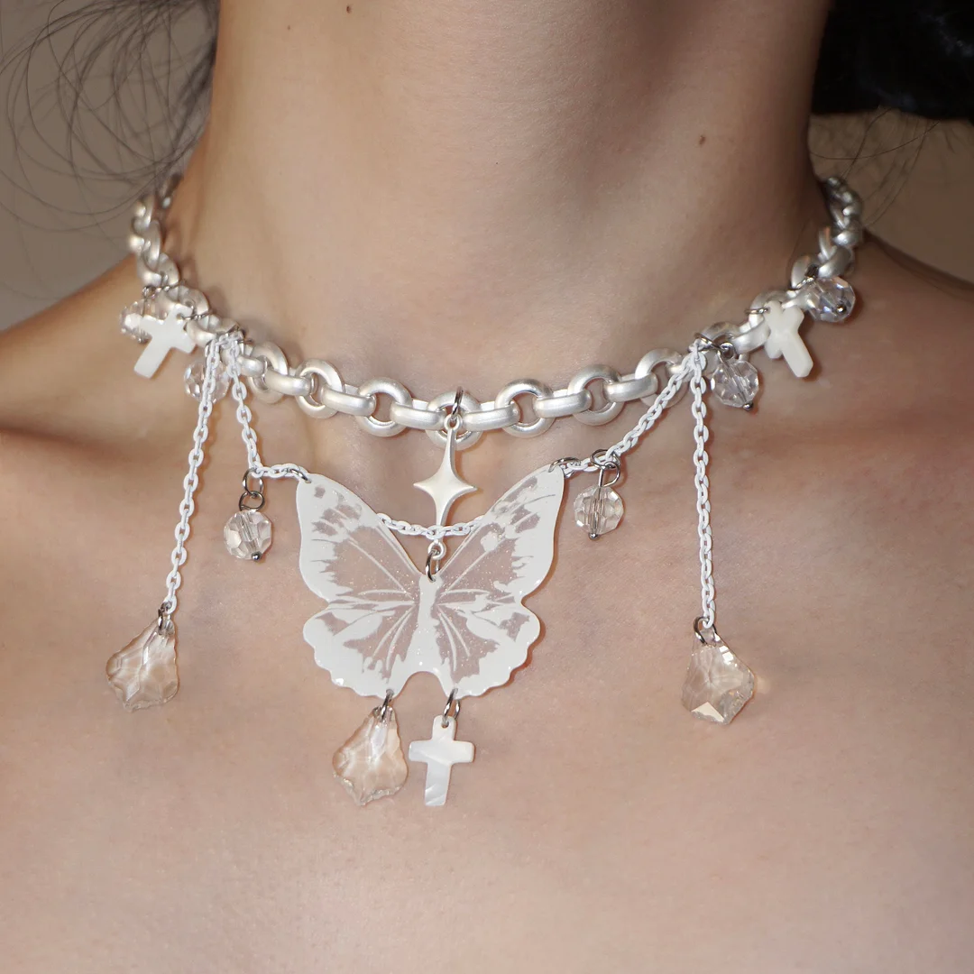 Chain Tassel Butterfly Necklace