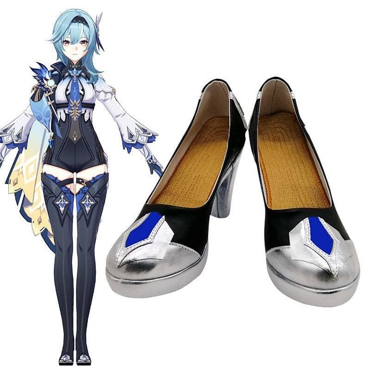 Eula Silver Cosplay Shoes CC0295