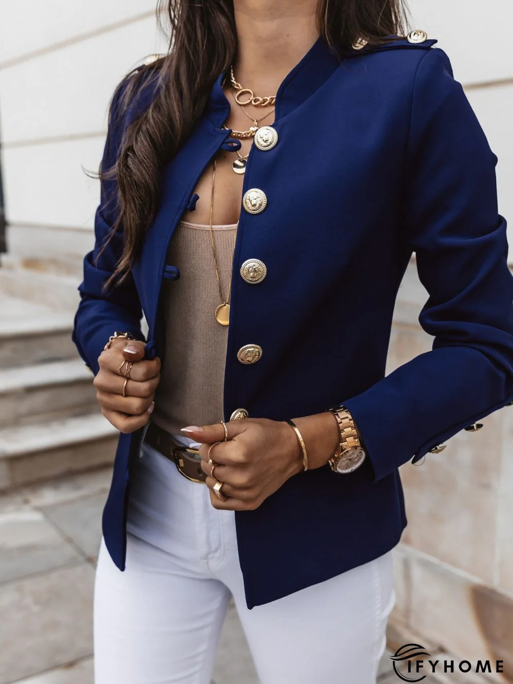Women's Vintage Collar Long Sleeve Jacket | IFYHOME
