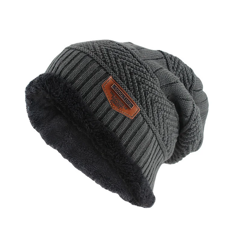 Fleece Thickened Outdoor Men'S Knitted Hat