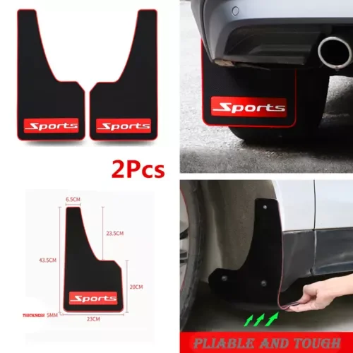 Dronehint 2pcs Universal Front Rear Fender Splash Guard Parts Car SUV Mud Flaps Mudguards (For: Audi Sport) Parts