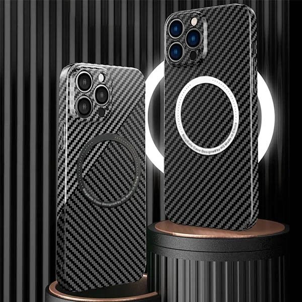 Carbon Fiber Texture Wireless Charging iPhone Case