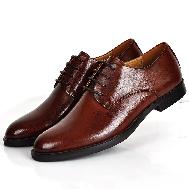 Vegan Round Toe Oxfords Vintage Shoes in Brown Vdcoo