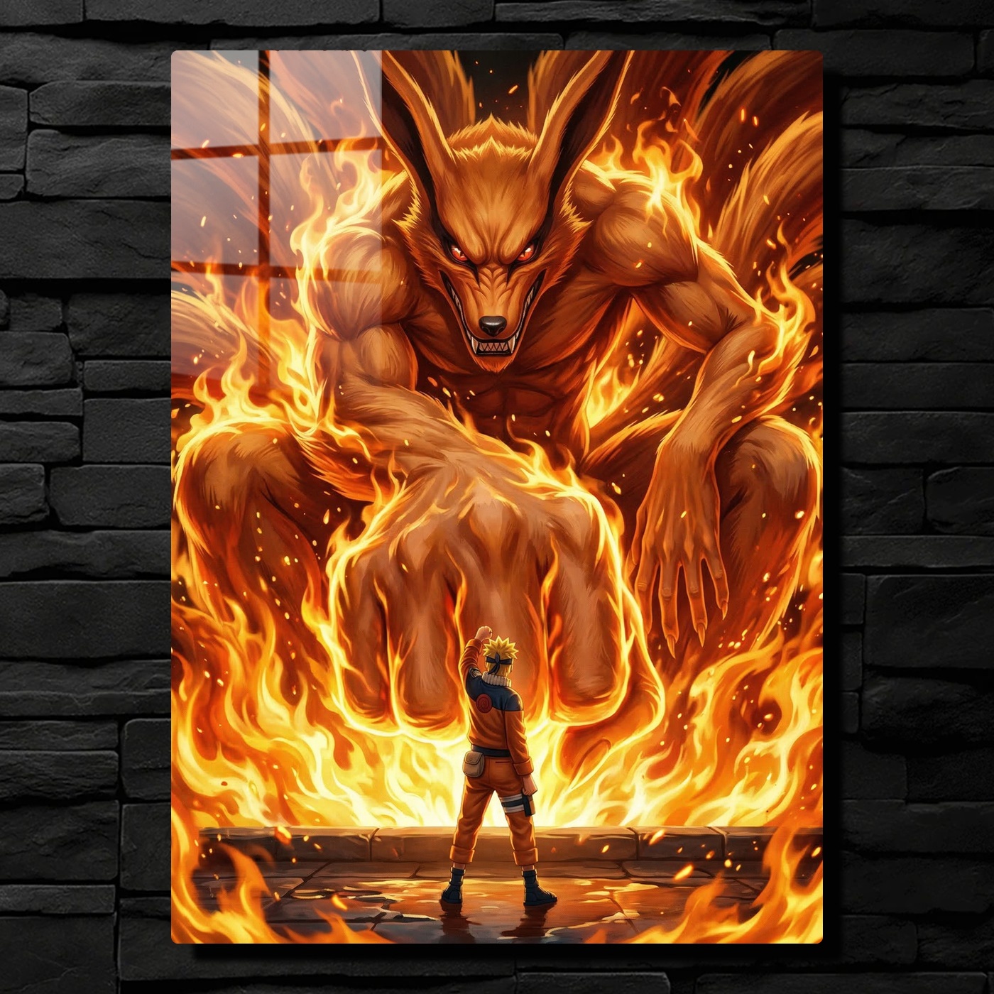 Naruto Kurama Fiery Stand CO18545 - AnimetalPoster