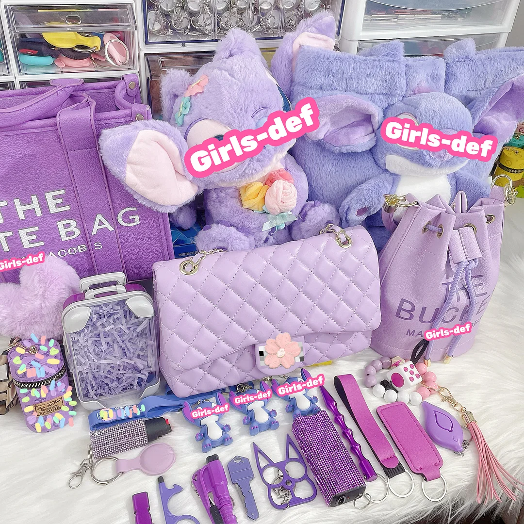 Purple ST!TCH self defense keychain with optional Jumbo ST!TCH and Fashion Bags (Limited)
