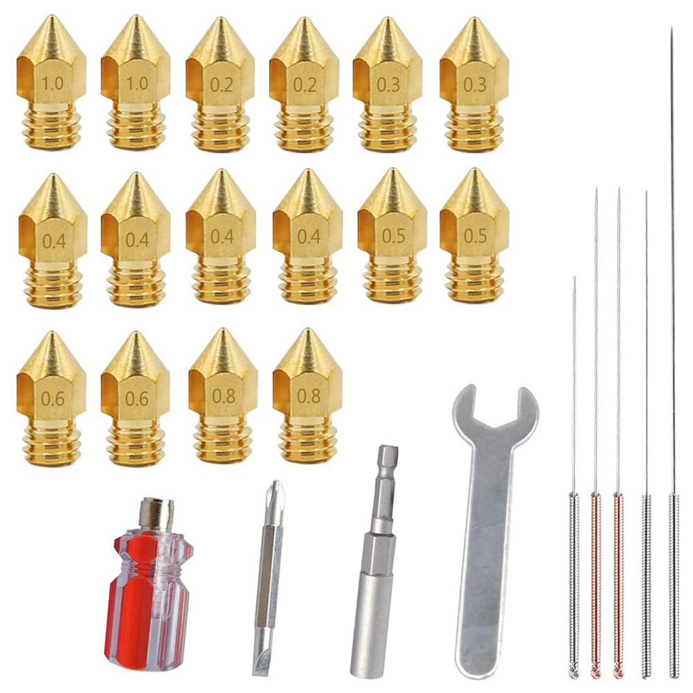 MK10 Nozzles Set Wrench Socket Cleaning Needle Accessories for 3D Printer, 501 Original
MK10 Nozzles Set Wrench Socket Cleaning Needle Accessories for 3D Printer, 501 Original