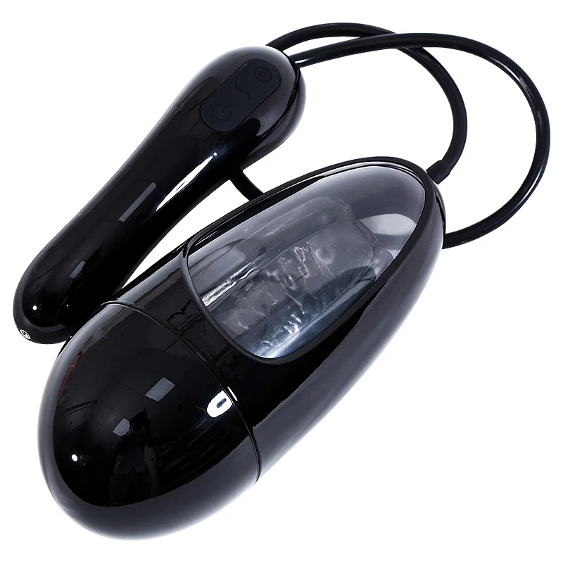 Visible Suction Vibrating Male Stroker With Controlling Handle - Rose Toy