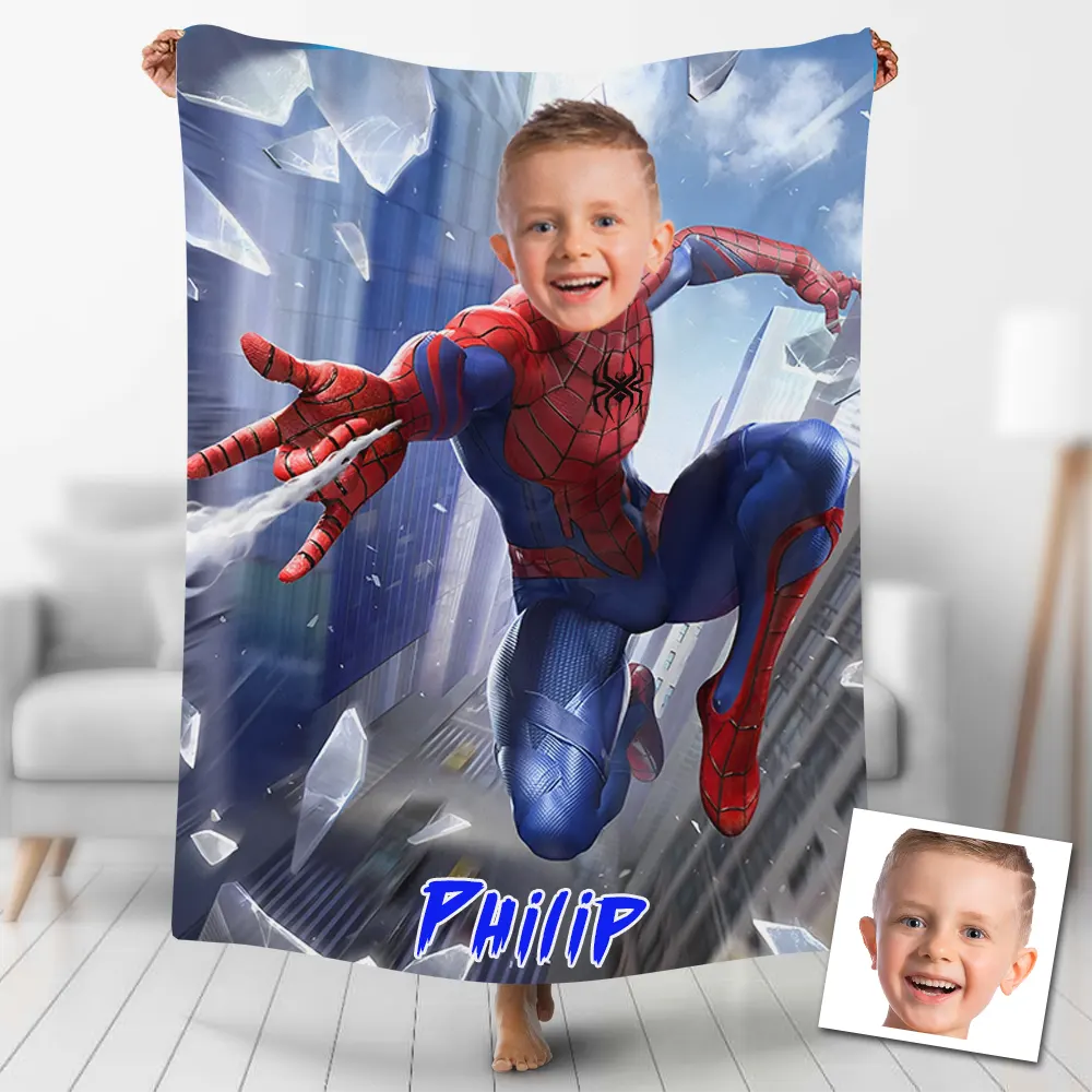 Custom Blankets Personalized Spiderman Hot Superhero Blanket