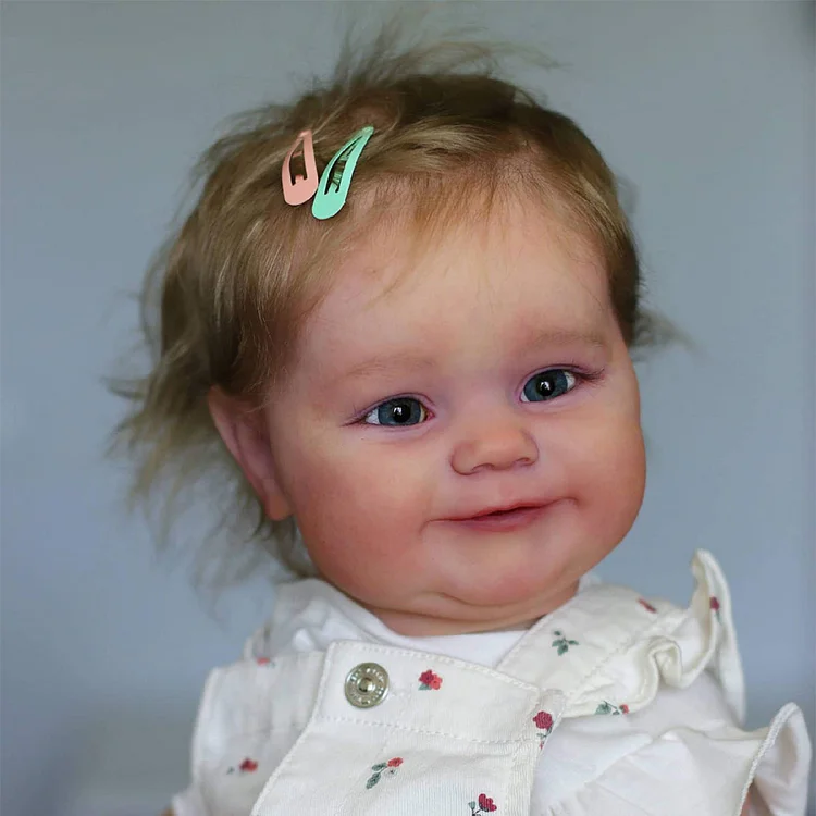  20 Inch Real Lifelike Soft Weighted Reborn Cloth Body Toddlers Girl With Blonde Hair Named Eveya - Reborndollsshop®-Reborndollsshop®