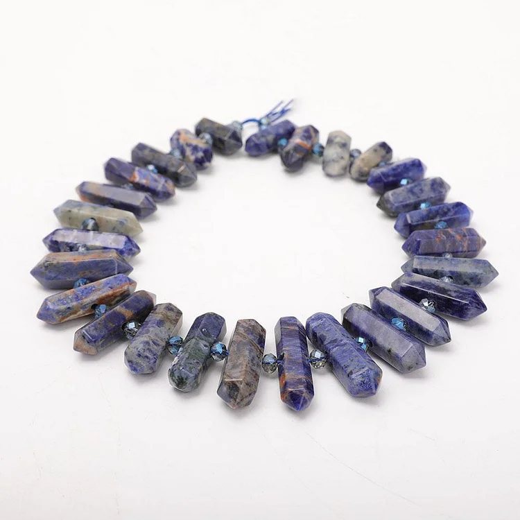 Sodalite Crystal Point Necklace
