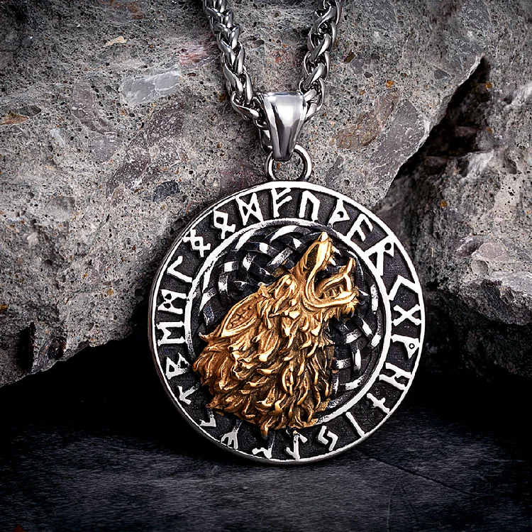 Viking Fenrir Stainless Steel Necklace