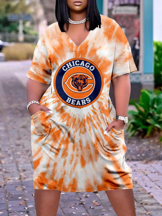 Chicago Bears
Limited Edition V-Neck Casual Pocket Dress