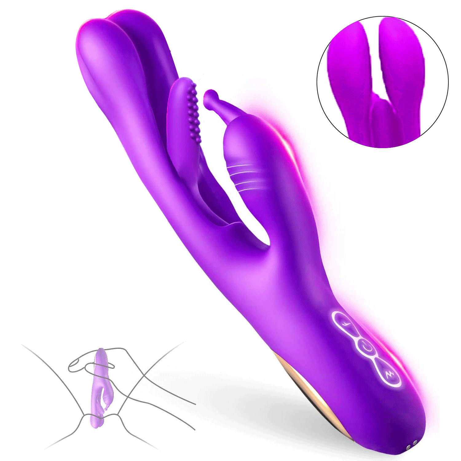 Thumperia - Rabbit Vibrator G-spot Flapping With Clit Vibes By Rose Toy