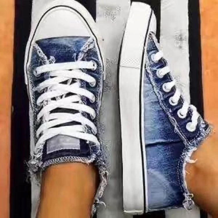 Canvas Flat Heel Casual Flats Sneakers athletic Flats