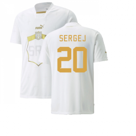 Serbia Sergej Milinković-Savić 20 Away Shirt Kit World Cup 2022