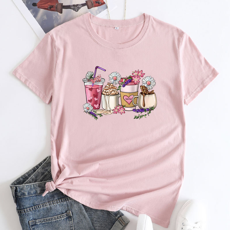 Coffee Flower Women's Cotton T-Shirt | ARKGET