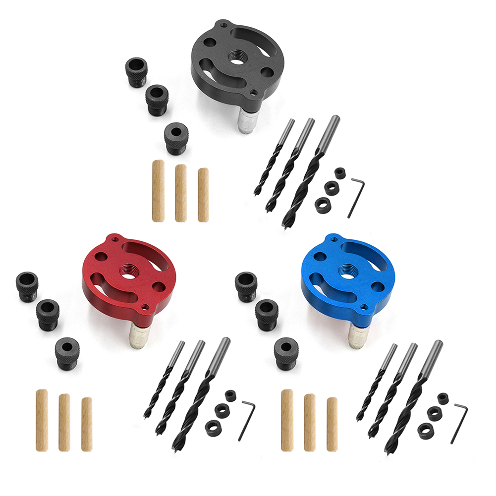 41pcs Woodworking Pocket Hole Punch Locator Fitting Wood Drill Doweling Set, Black, 501 Original
41pcs Woodworking Pocket Hole Punch Locator Fitting Wood Drill Doweling Set, Black, 501 Original
