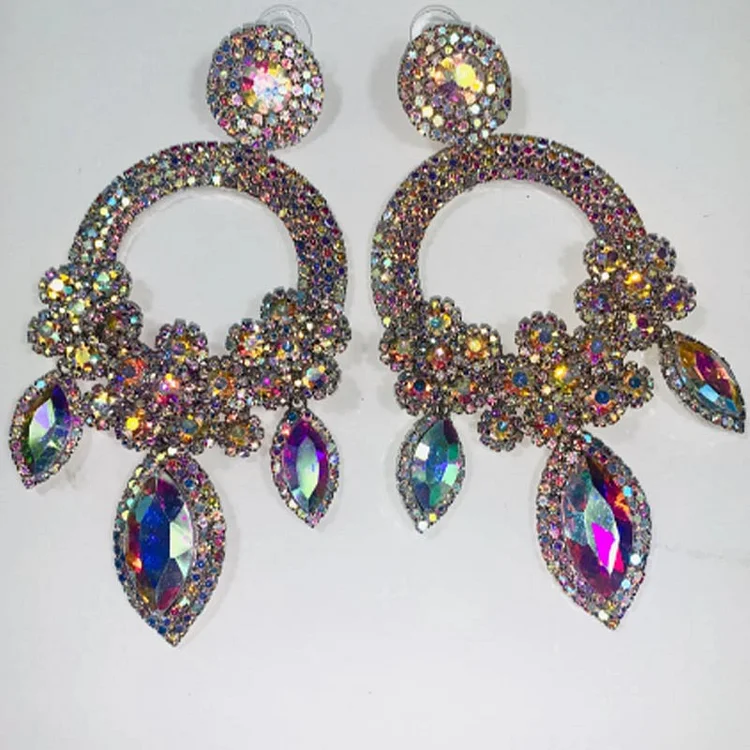 Exaggerated Fashion High Sense Geometric Pendant Earrings