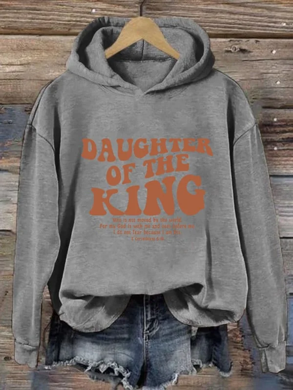 Women's Daughter Of The King Print Hooded Sweatshirt