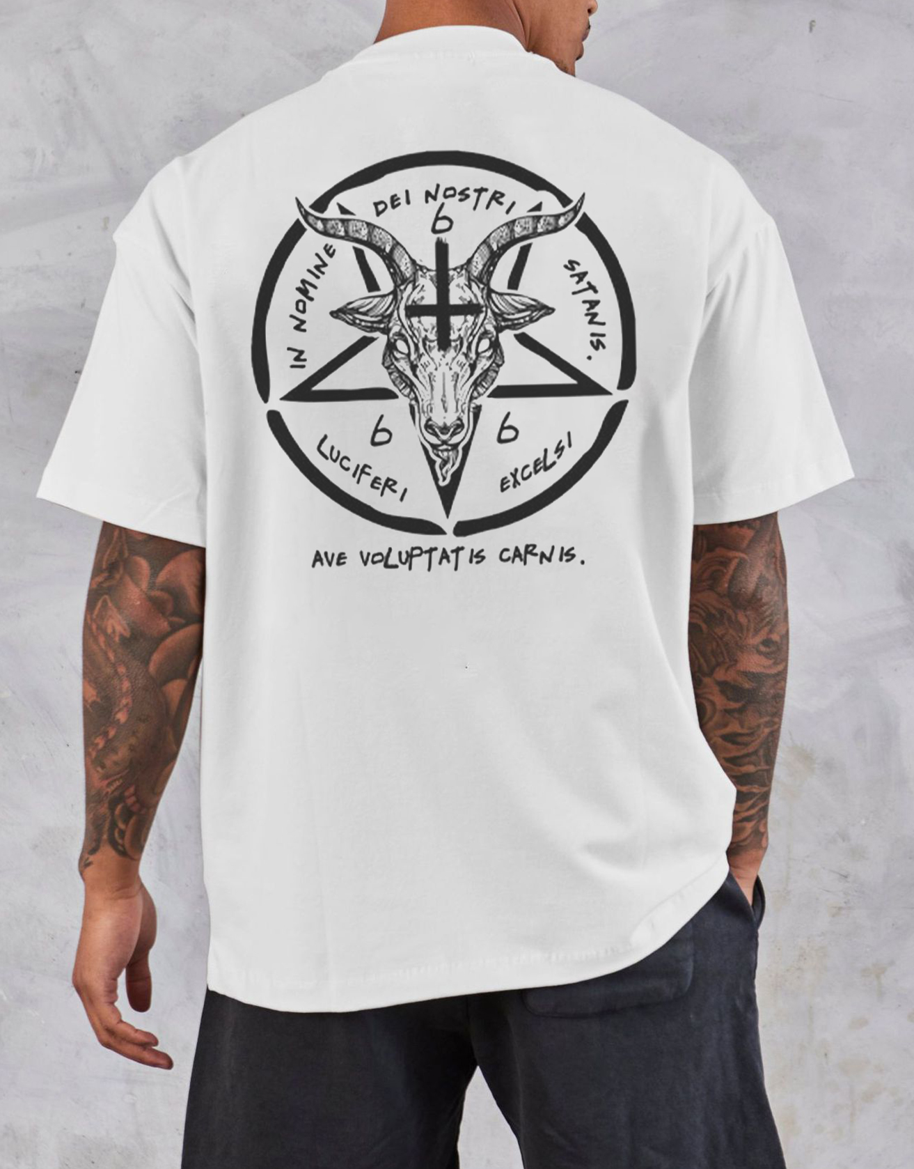 Satan Goat Demon Totem Print T-shirt / TECHWEAR CLUB / Techwear