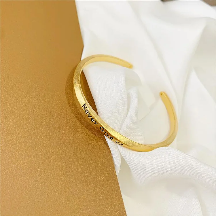 Never Give Up Cuff Bracelet