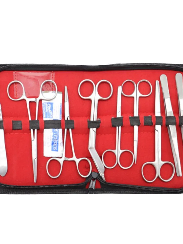 pornhint Pornhint Stellmacher Surgical Student Kit Stainless Steel Dissection Tools Set Minor Surgery Anatomy Practice Kit Medical Training Instruments electro shock kit stim stainless steel plug