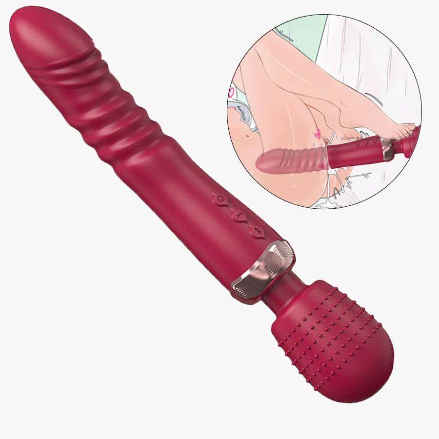 Tremor - Powerful Deep Thrusting Vibrator Dildo With Triple Motors, Large Size Massager Sex Toy For Couples By Rose Toy