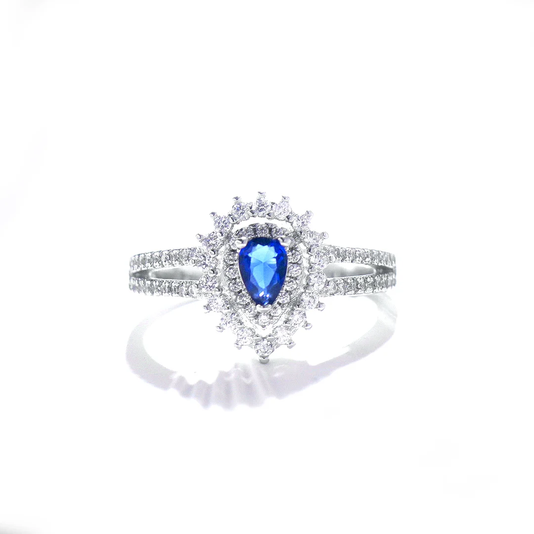 S925 Blue Gemstone Ring