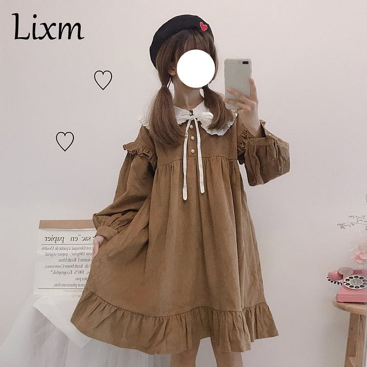 Autumn Lolita Dress Tea Party Japan Style Kawaii Girl Navy collar daily Dress Tea Party Gothic Lolita dress - BlackFridayBuys