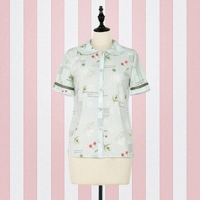 Lolita Peter Pan Collar Blouse Shirt & Suspender Skirt SP14888