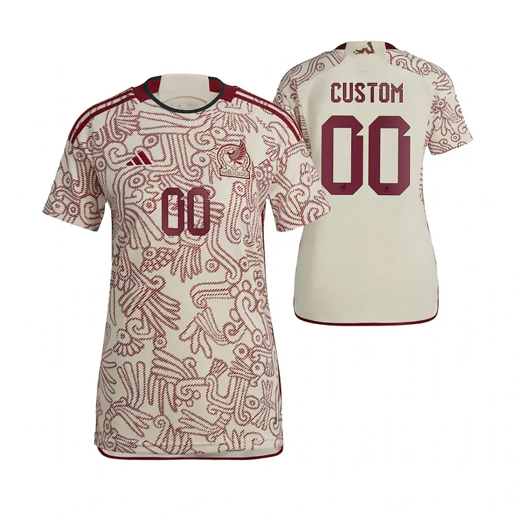 Women's Mexico Away Shirt Kit World Cup 2022 ( Printing Your Name )