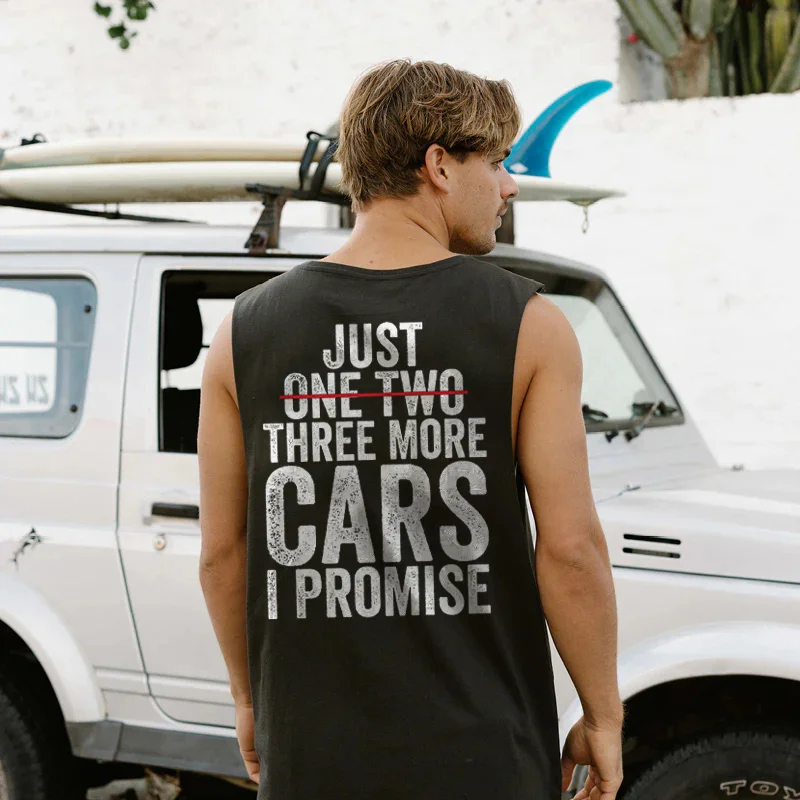 Just Three More Cars I Promise Men's Tank - Devcarry