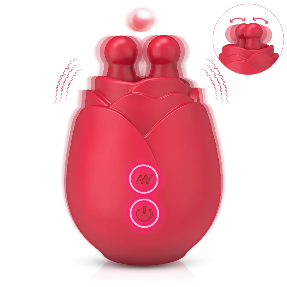Sophia Double Tongue-licking Rose Vibrator Rosetoy Official